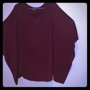 Burgundy suede mini dress